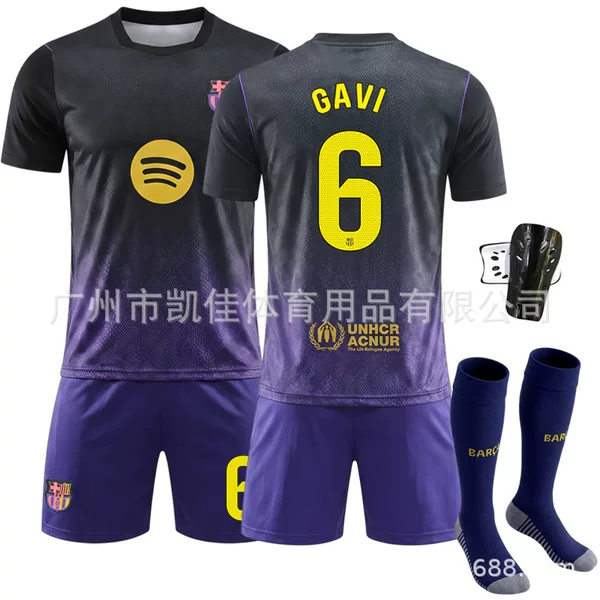2627 Barcelona Away No. 10 Yamal Jersey No. 11 Raphinha No. 6 Gavi No. 8 Pedri Football Jersey