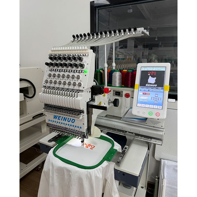 Nueva máquina de bordado automática multifuncional de cabeza única de Weno, ropa industrial doméstica, sombreros, calcetines, nombre de bordado