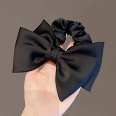 Double butterfly bow large intestine princess hair tie for social media, high-end ponytail elastic hair accessory with Japanese and Korean style