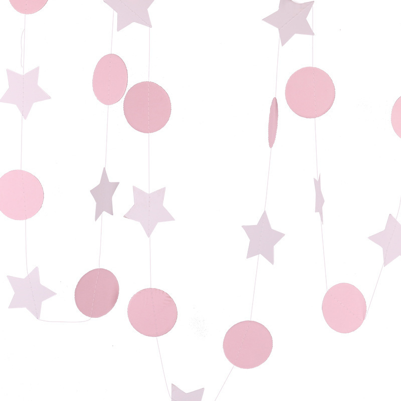 Estrella de cinco puntas Garland cumpleaños fiesta decoración cien días de edad vestido suministros cumpleaños bandera tirar estrella Garland