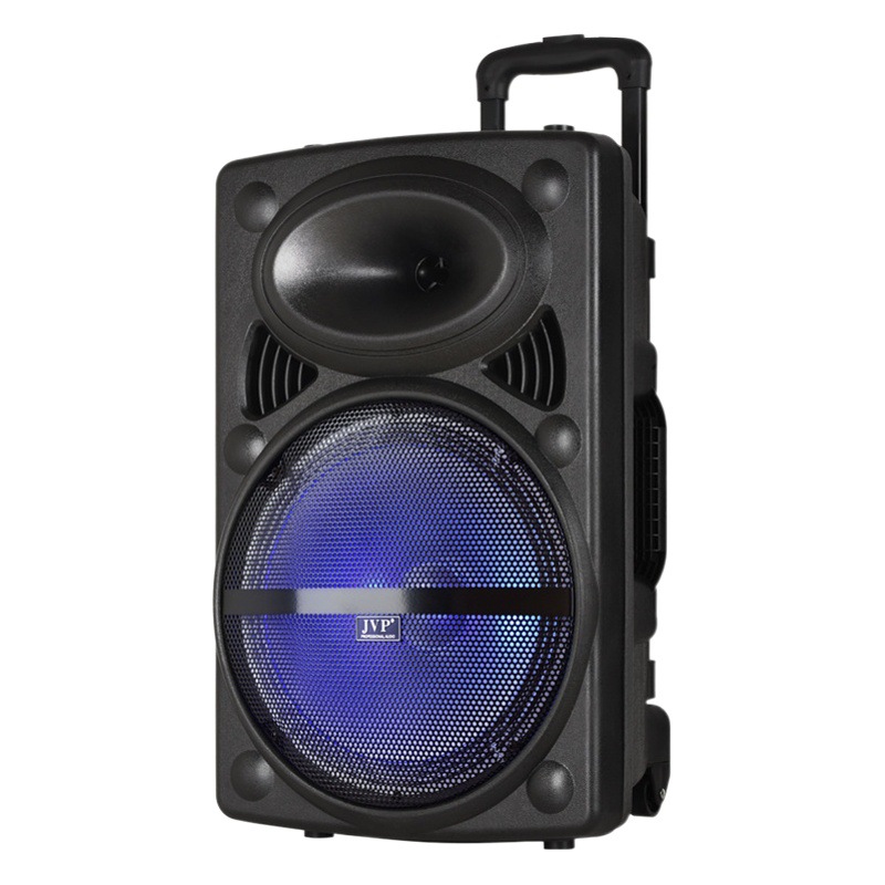 Altavoz JHZ de 8/12/15 Pulgadas, Altavoz Portátil de Alta Potencia con Bluetooth, para Bailes Cuadrados, con Ranura para Tarjeta, con Ruedas, para Exteriores