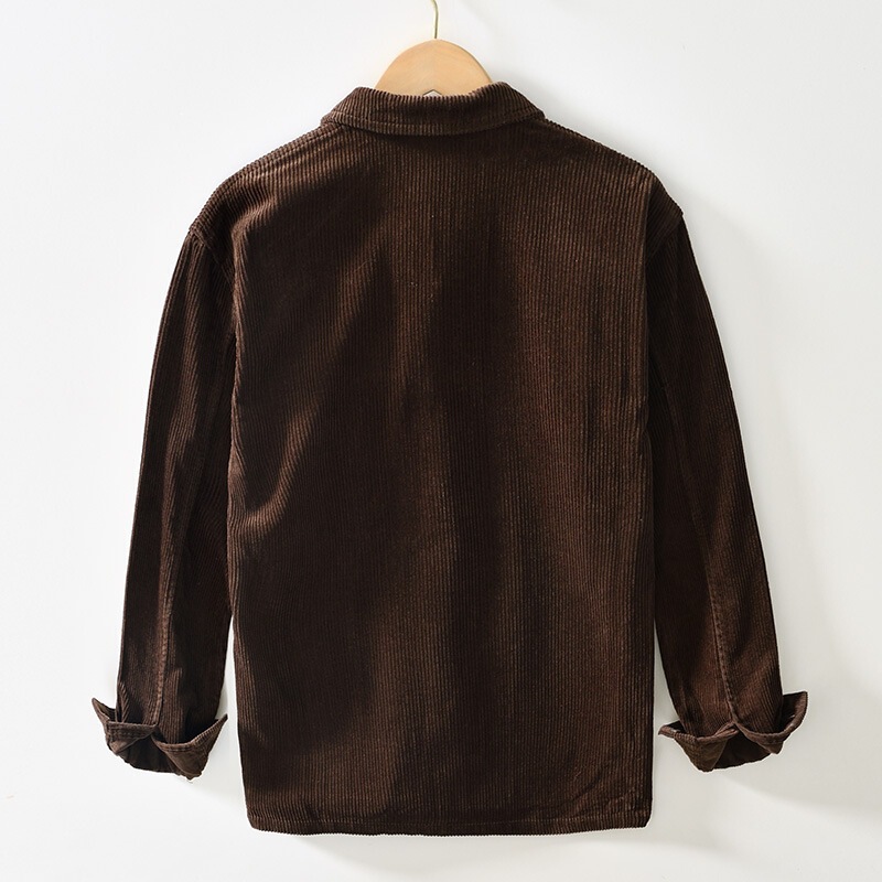 L1010 New Autumn/Winter Pure Cotton Shirt, Casual Loose Solid Color Corduroy Shirt for Men, Dropshipping Available L1010 New Autumn/Winter Pure Cotton Shirt, Casual Loose Solid Color Corduroy Shirt for Men, Dropshipping Available
