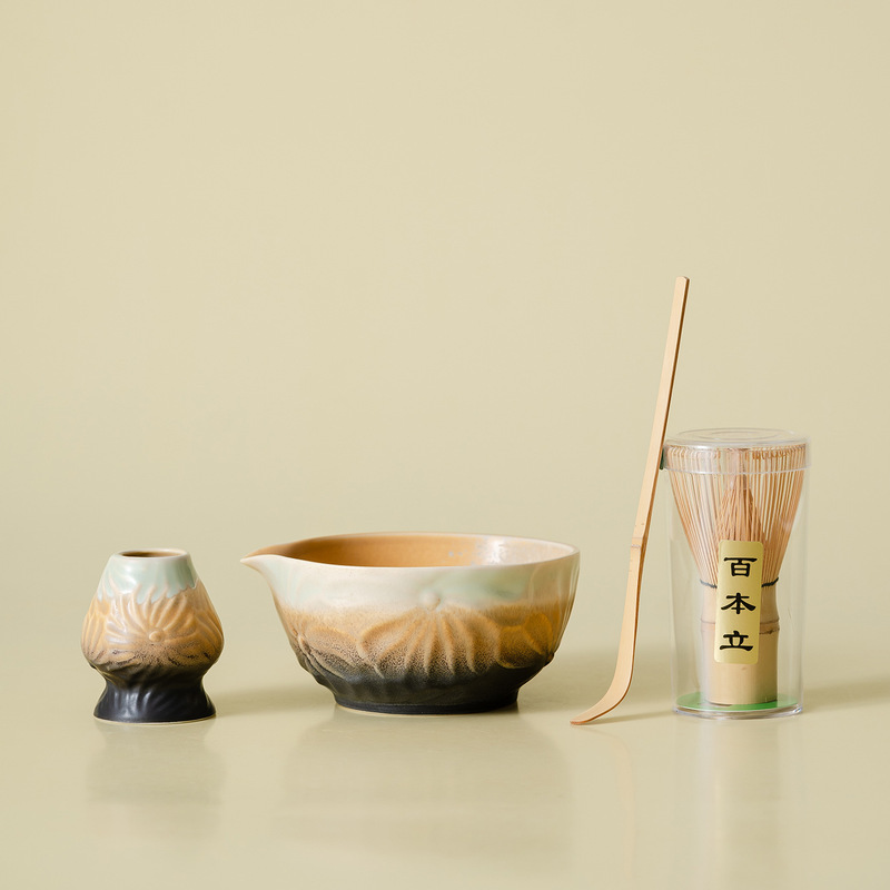 New matcha bowl gift set, including ceramic tea bowls, matcha cups, and imitation Song Dynasty tea preparation tools, as well as tea whisking utensils