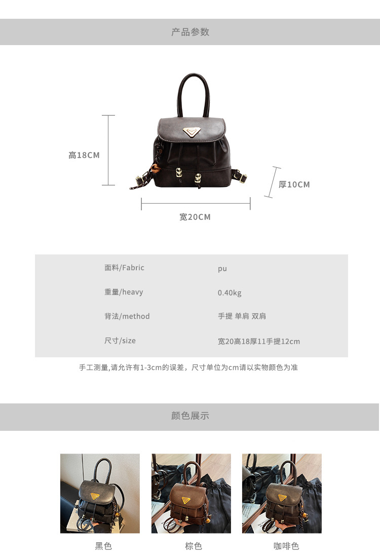 This is a new, stylish, mini, lightweight and cute shopping backpack for girls in the autumn of 2024 details Picture
