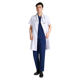 High-End Doctor Uniforms for Men and Women, Anti-Static, Anti-Wrinkle, Easy to Clean, Short-Sleeved, Long-Sleeved Doctor Uniforms, Hospital Dental Clinic