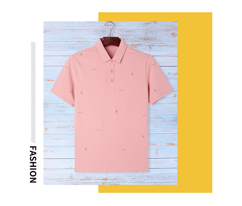 Polos de manga corta para hombre Spot Golf, verano europeo y americano, nueva solapa de negocios, camiseta publicitaria de talla grande Paul