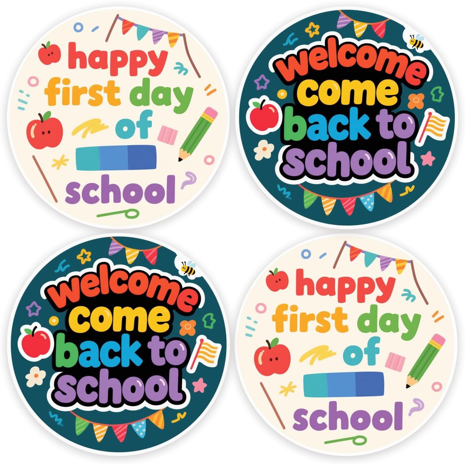 开学季贴纸2英寸适用于信封礼物包装装饰