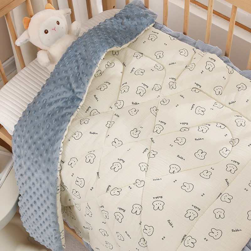 Baby Quilt, Thickened Infant and Children's Blanket, Newborn Anti-Kick Blanket, Class a Winter Nap Blanket, Constant Temperature Sleeping Blanket