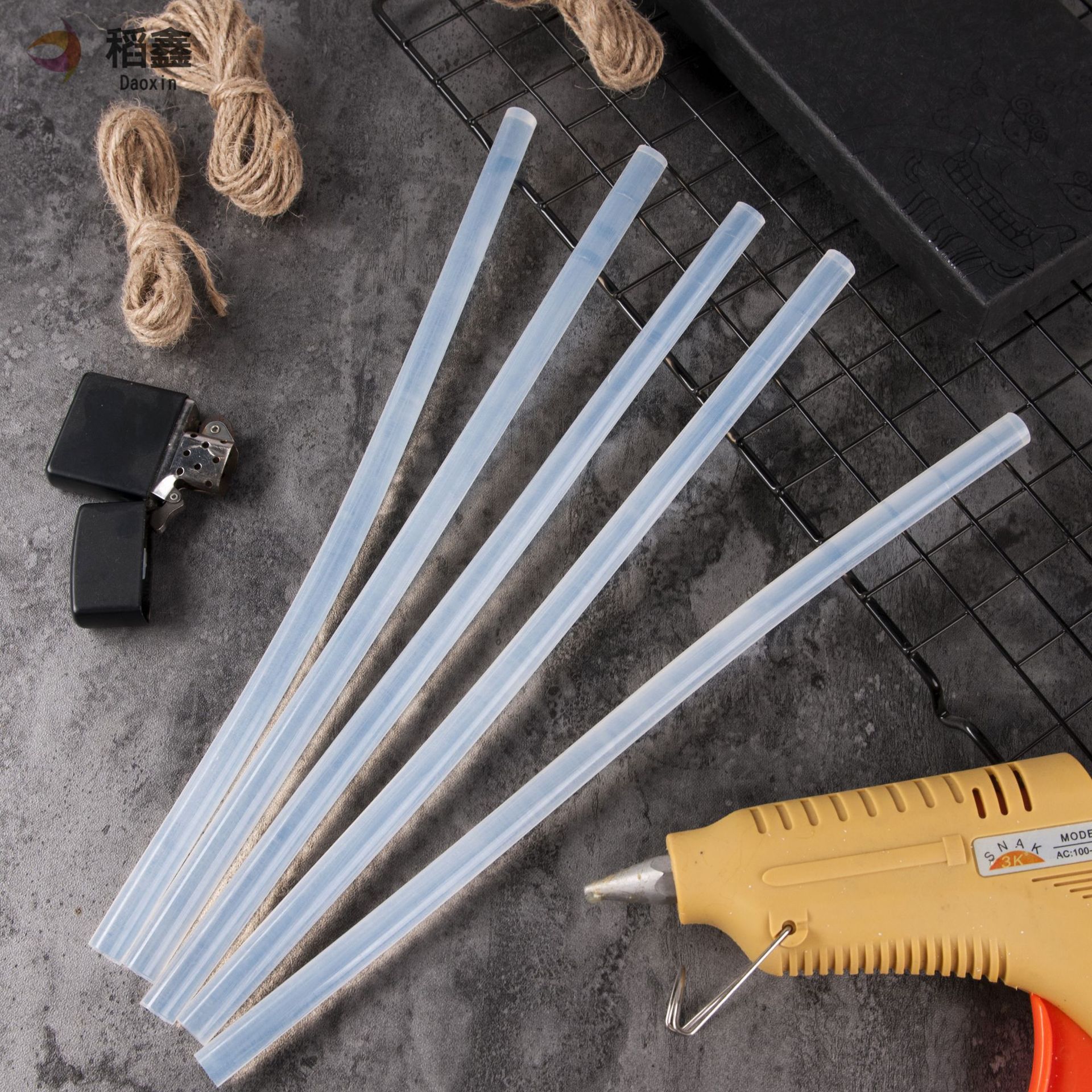 透明热熔胶棒批发高粘热熔胶胶棒eva热溶胶条7mm11m m热容胶棒