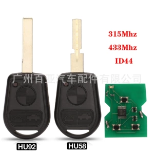 3 düyməli BMW düz pult açarı 315/433Mhz, Id44-7935 çip
