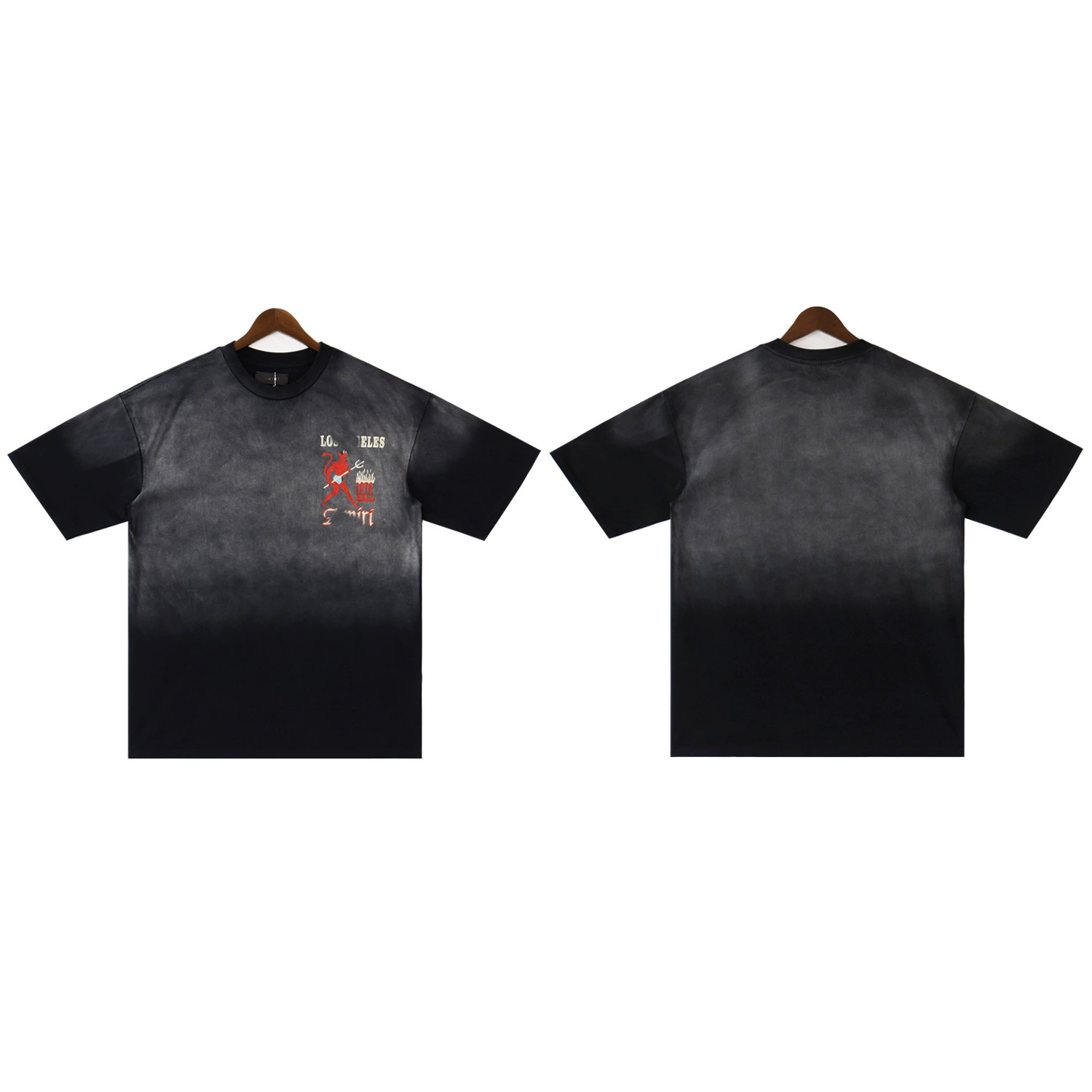 Модная брендовая стираная футболка Amiri с буквами, украшенная кристаллами, модная футболка с принтом, мужская повседневная футболка с короткими рукавами