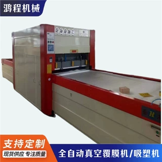 鸿程定制加工多用途负压双工位门板真空吸塑覆膜机自动切膜