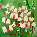 许愿牌木质吊牌祈福挂树景区节日装饰原木色空白手写小木牌心愿牌