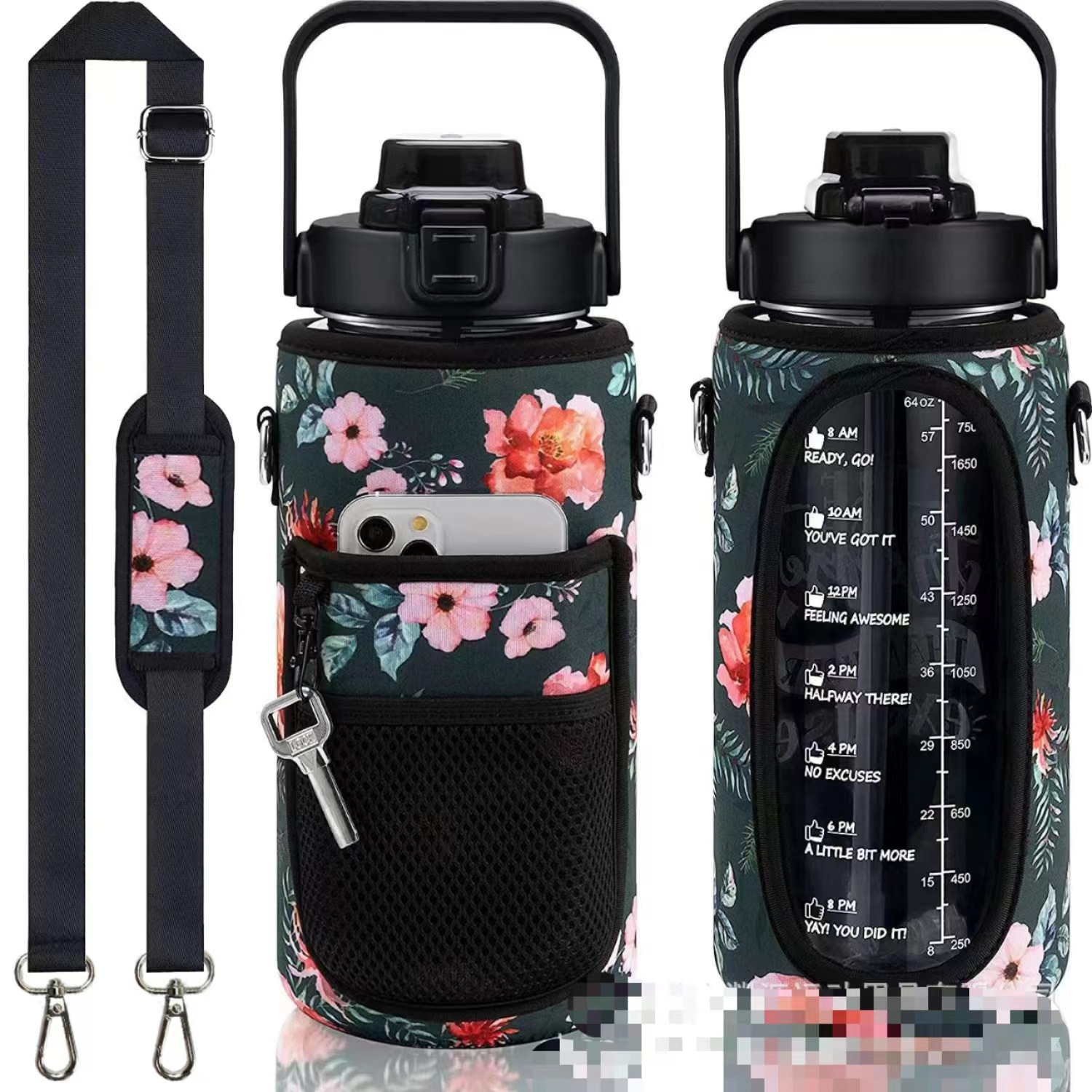 Patrón negro y rojo