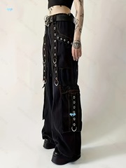 New 's Jeans American Style Jeans Black Wide Leg Pants Baggy