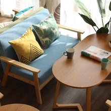 沙发小户型北欧简约现代客厅出租房用卧室易布艺实木双单人沙发椅