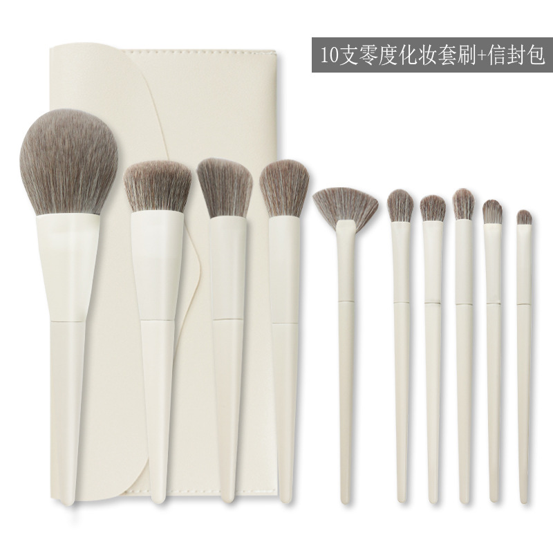10 pinceles de pintura horneada Morandi bucal biónico suave cepillado de alta calidad serie de cero grado cepillo de maquillaje conjunto de maquillaje