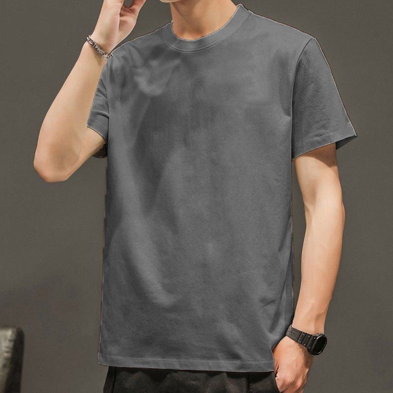 Camiseta de manga corta de cuello redondo de los hombres de la moda nacional Xingshi camiseta delgada de moda corta todo-fósforo ropa superior casual t de los hombres