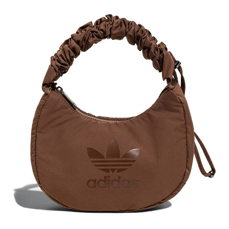 Сумка подмышечная (Adidas) для отдыха, ручка-скрученная, 15×11×23 см, тёмно-коричневый
