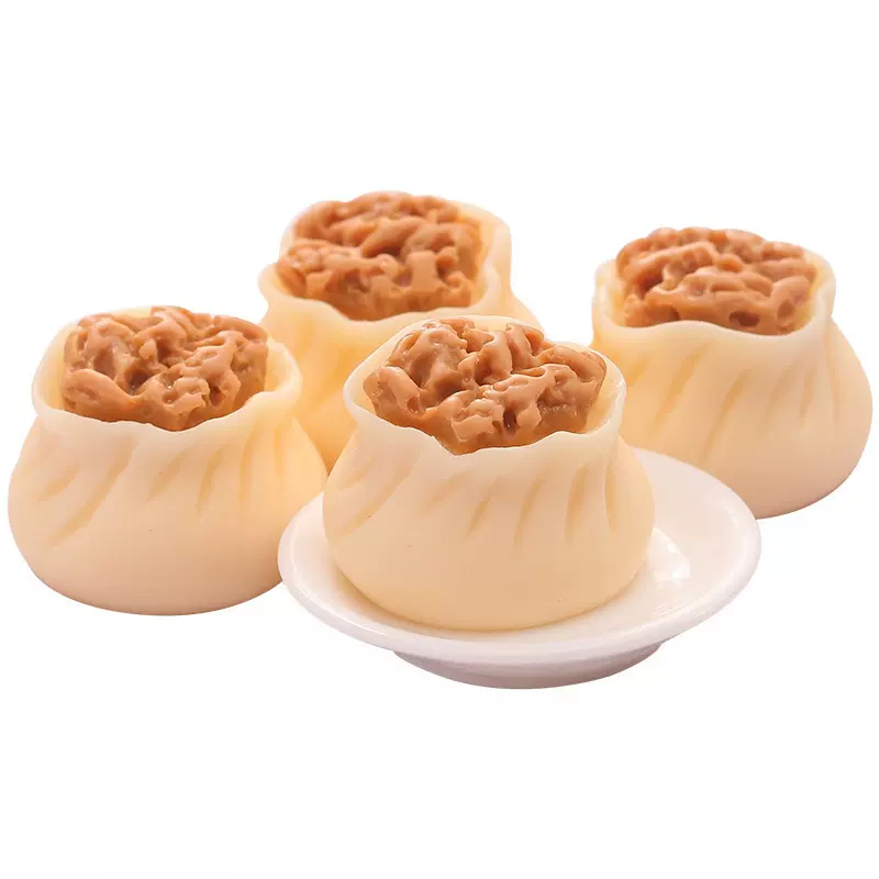 仿真烧麦食物模型装饰摆件钥匙扣手工玩具冰箱贴发夹diy饰品配件