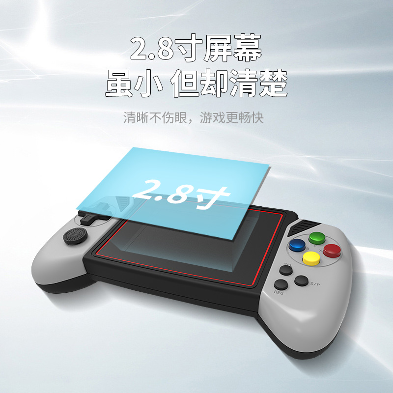 2025 Cross-Border New Handheld Game Console Fc Classic Retro Nostalgic Large-Screen Handheld Portable Mini Two-Player Handheld Game Console
