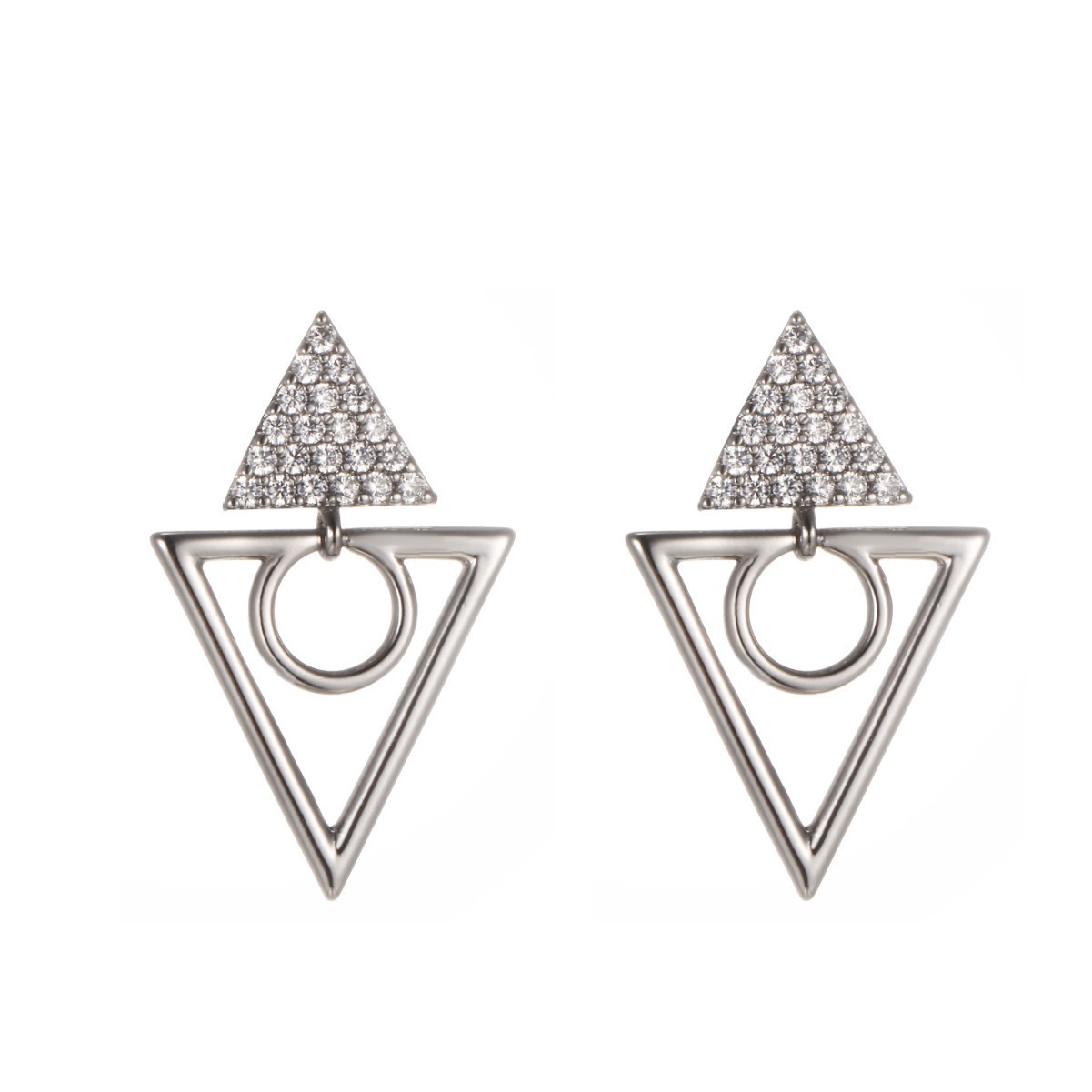 Pendientes de Aleación de Cobre con Baño Electrolítico Blanco de Xuping Jewelry, Diseño Versátil de Lujo Ligero, Venta al por Mayor