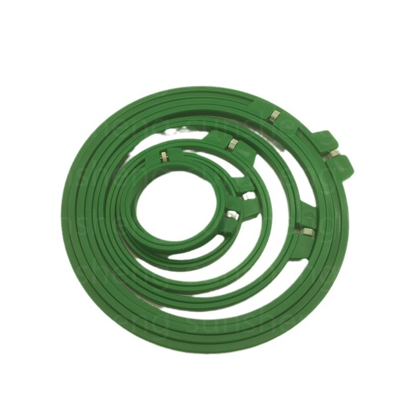 Accesorios de máquina de bordado de computadora marcos de bordado de nylon redondos verdes bordados cruzados redondos marcos de flores herramientas de tensión marco de flores