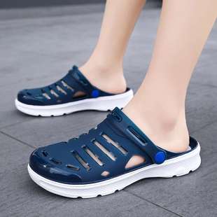 Croc Shoes Men's Summer 2025 New High-End Deodorant and Wear-Resistant Outer Wear Dual-Purpose Toe-Cap Sandals Men's Beach Sandals