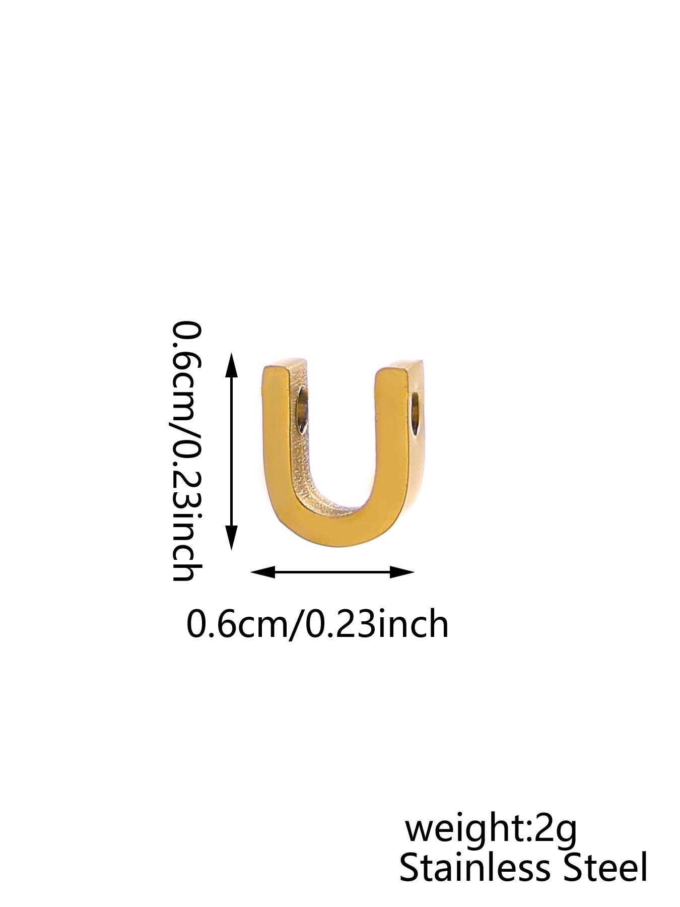 1 Piece 304 Stainless Steel Letter Word Pendant DIY Jewelry Accessories display picture 11