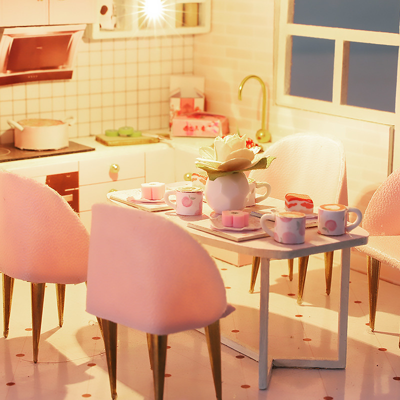 Jiate DIY Cabin M035 Honey Words with Dust Cover Handmade Assembly Attic Villa Qixi Valentine's Day Gift for Women