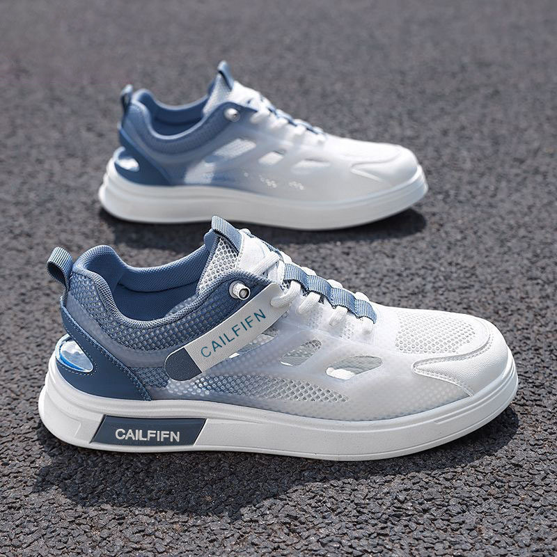 Zapatos masculinos en verano 2026 nueva tendencia de zapatos blancos transpirables y delgados 100 zapatos de malla hueca zapatos deportivos casuales zapatos masculinos image 3