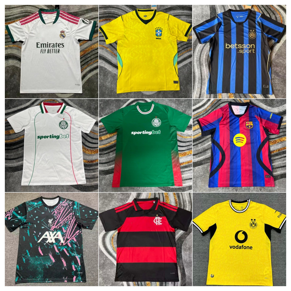 2627 Camiseta de fútbol de la Copa del Mundo Brasil Palmeiras Flamenco Camiseta de fútbol de manga corta