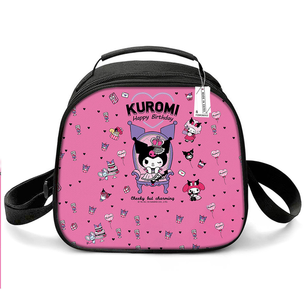 Kuromi Lunch Bag Cartoon Cute Primary and Secondary School Students Portable Meal Bag Kuromi Children's Ice Bag Insulation Bag Ice Bag