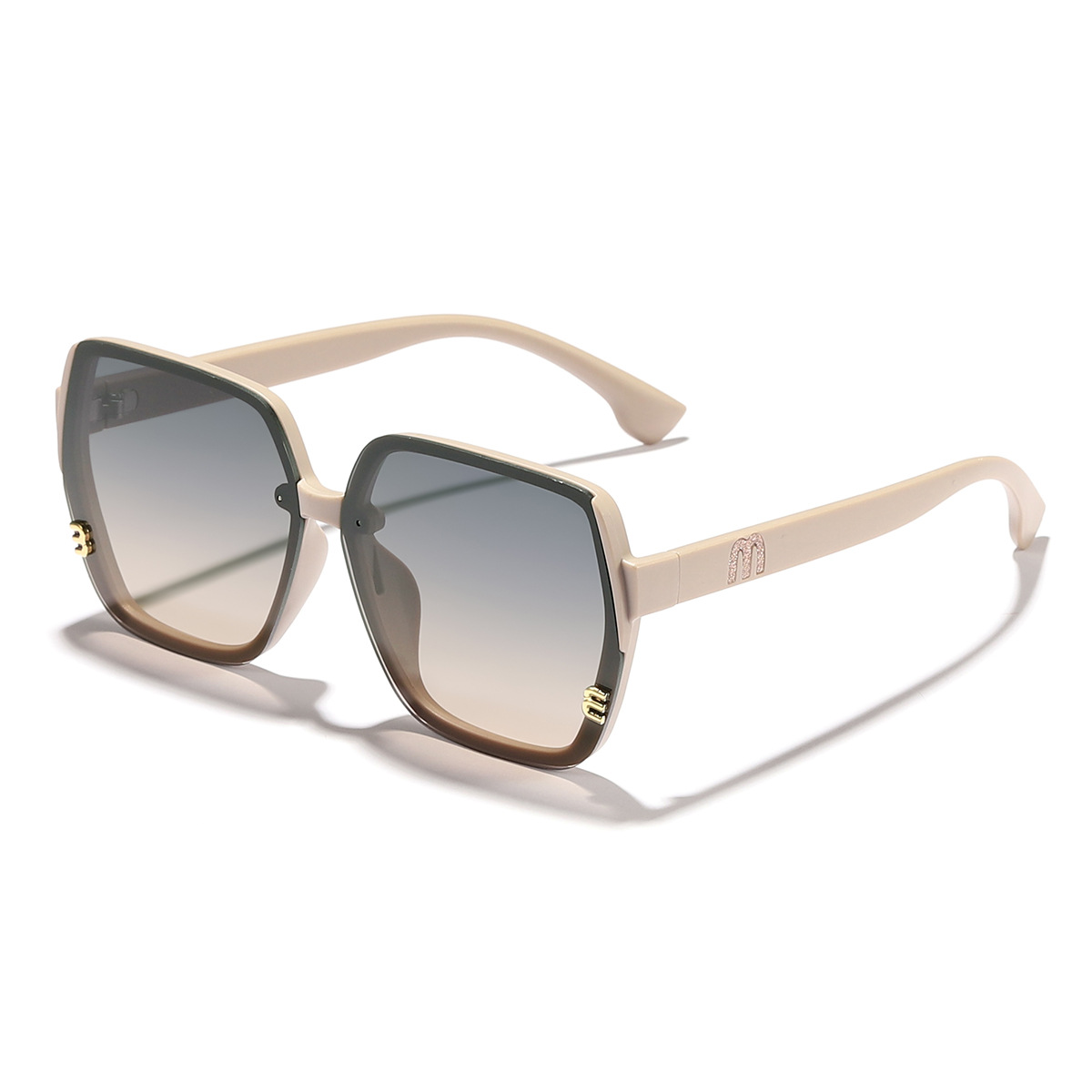 Nuevas gafas de sol de montura cuadrada de estilo alfabético simple de estilo coreano transfronterizo