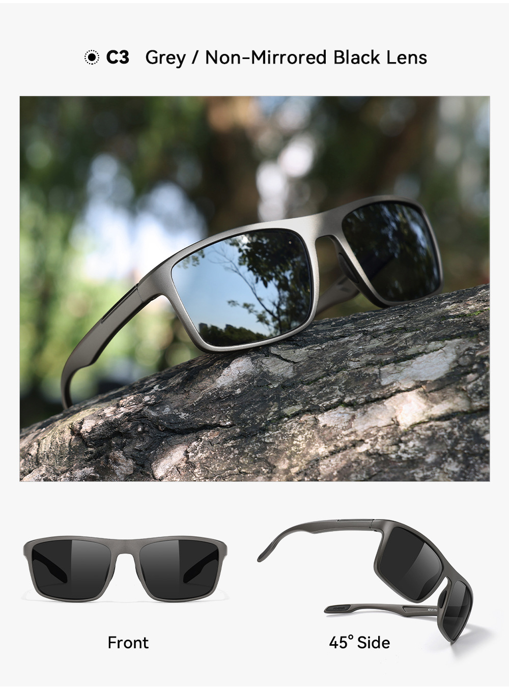 KDEAM Large Size Fashion Polarized Sunglasses Outdoor Casual Sunglasses Central Asia Eyewear Wholesale KD101-PLUS