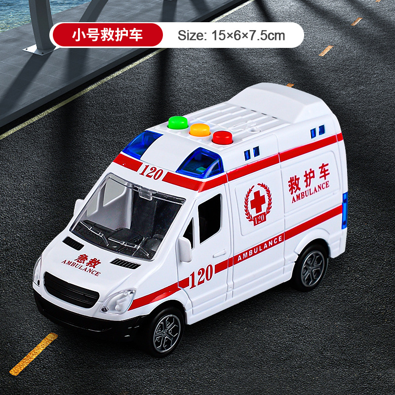 120 niños ambulancia juguete niños y niñas modelo de coche médico de gran tamaño camión de bomberos simulación coche de policía