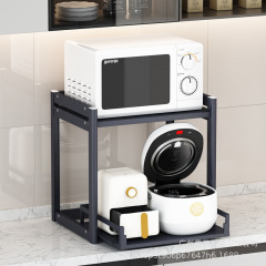 キッチン電子レンジ収納ラックカウンタートップ炊飯器オーブンラック一体型引き出し式ストーブ上収納ラック