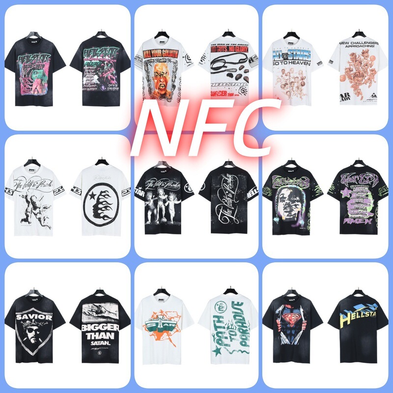 Cross-border foreign trade 2026 spring new trendy hellstar street style loose washed men's t-shirt NFC Cross-border foreign trade 2026 spring new trendy hellstar street style loose washed men's t-shirt NFC
