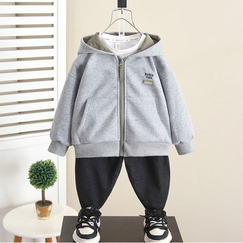 6273 Chaqueta de otoño para niños 2025 Nuevo estilo para niños Chaqueta de suéter de estilo occidental de otoño Cárdigan Primavera y otoño Top para niños