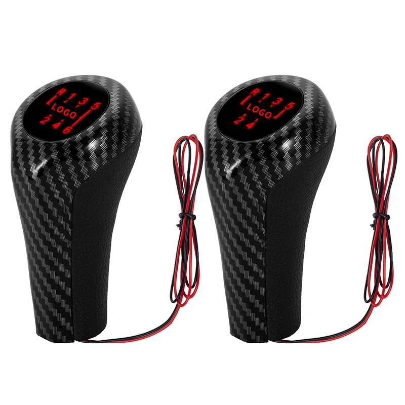 Suitable for BMW luminous shift handball gear lever handball 5/6 speed red gear head with line