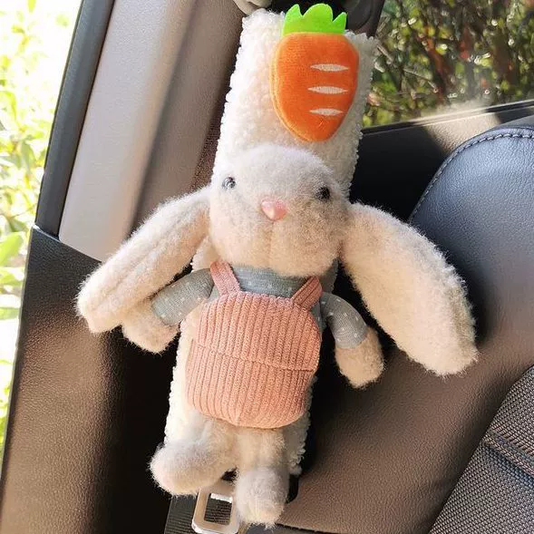 Автомобильный ремень безопасности чехол для плеча милый салон овечья овечья бампер защитный чехол зимний короткий плюшевый набор для женщин