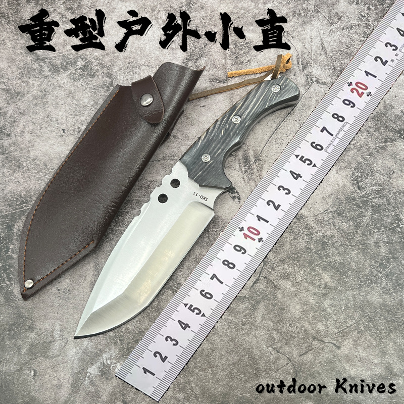 批发重型户外小刀一体钢多功能荒野求生便携战术随身野营水果刀具