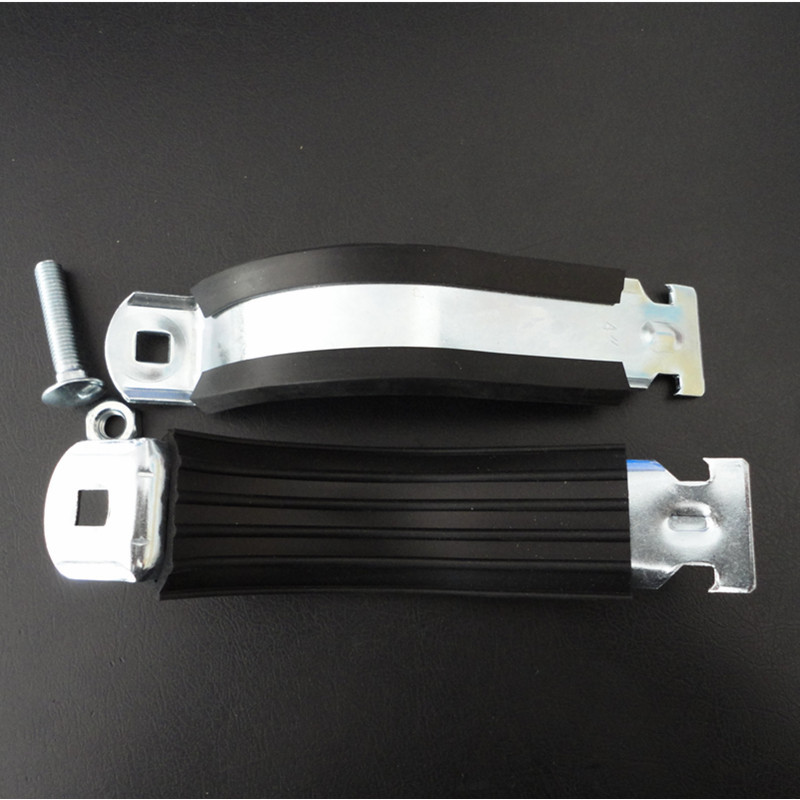 厂家批发电镀锌橡胶皮C型钢管夹抗震支架配件抱箍量大优惠P型管卡