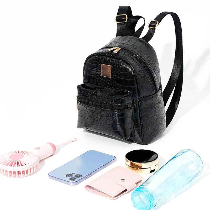 Cross-Border Casual Fashion Backpack, High-Looking Crocodile Pattern Backpack, Outdoor Lightweight Multi-Functional Versatile Backpack