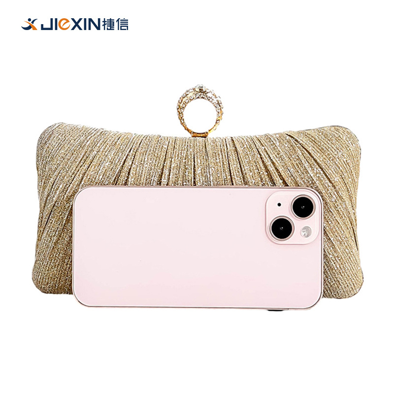 New Evening Bag Pleated Clutch Party Bag New Chinese Style Banquet Bag Women's Crossbody Pleated Gown Cheongsam Bag - Thumbnail 3