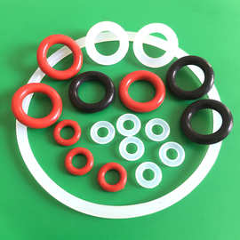 食品级透明红色硅胶O型圈 环保黑色丁晴NBR橡胶氟胶防水O形密封圈