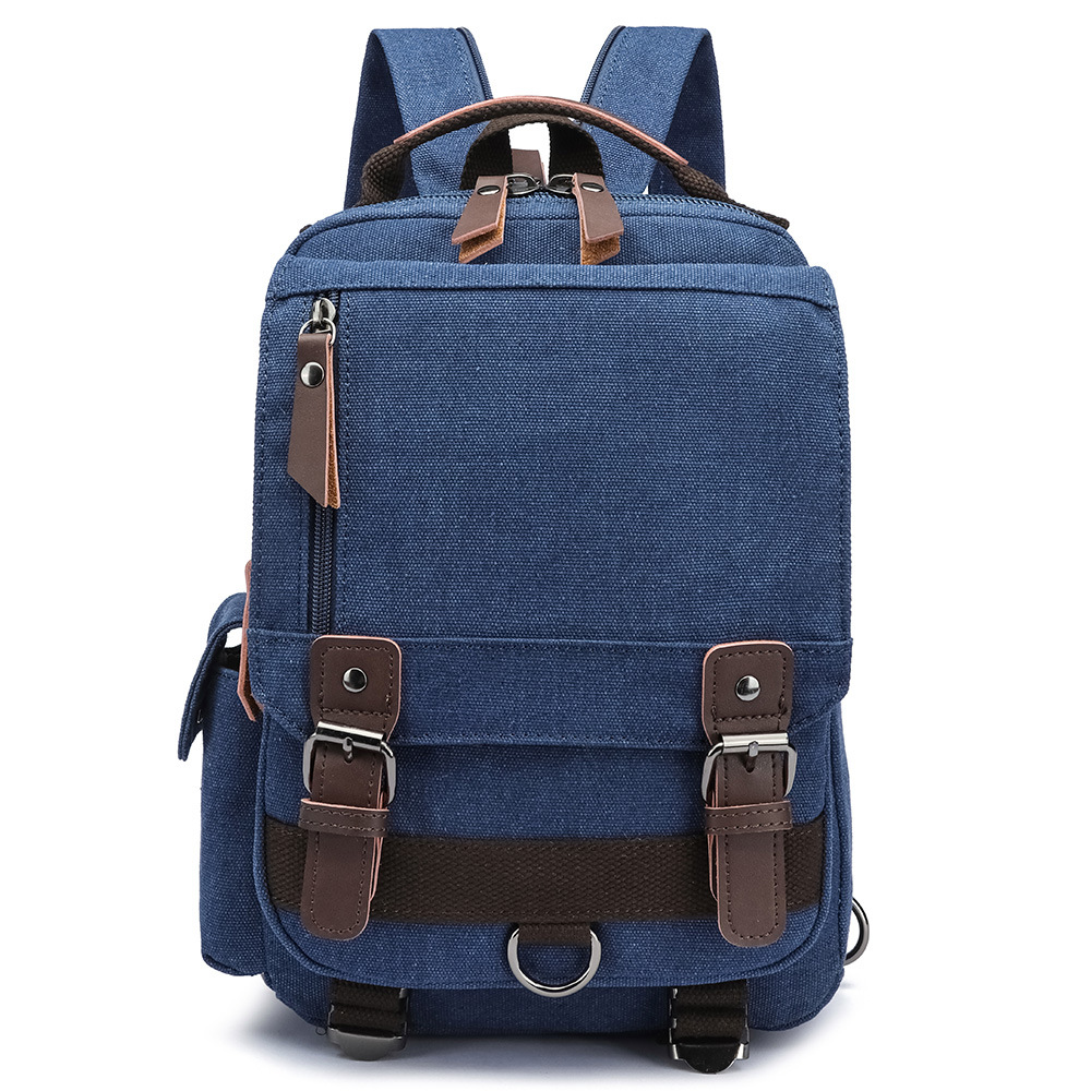 2024 Mochila de lona coreana para hombres y mujeres Bolso de computadora de viaje de negocios de moda casual Bolso de hombro individual de viaje al aire libre