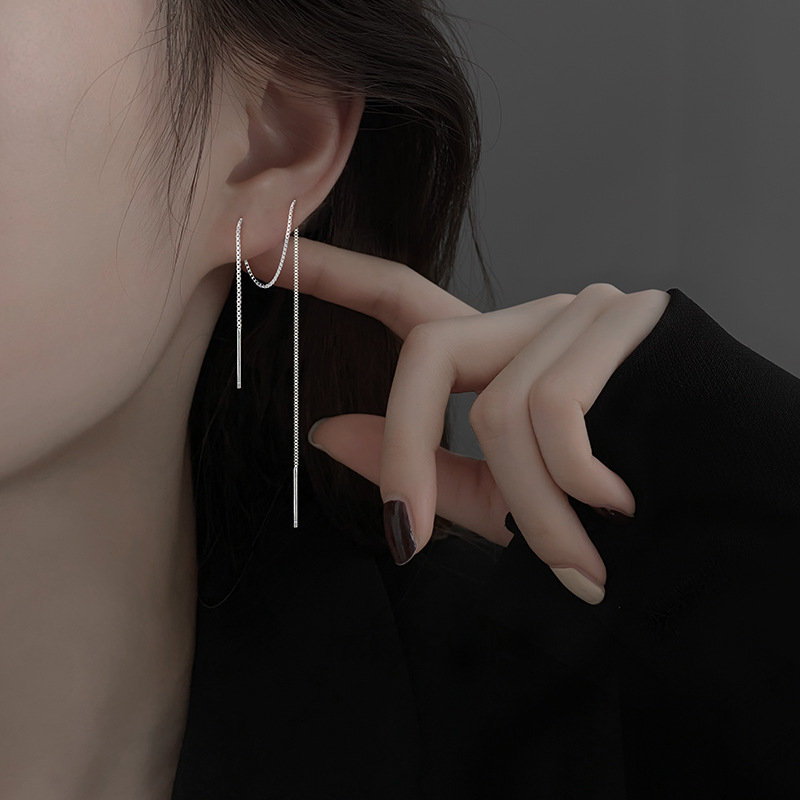 Oreilles piercing boucles d'oreilles femmes en argent sterling 2022 nouvelle mode 925 boucles en argent sterling boucles d'oreilles simples boucles d'oreilles