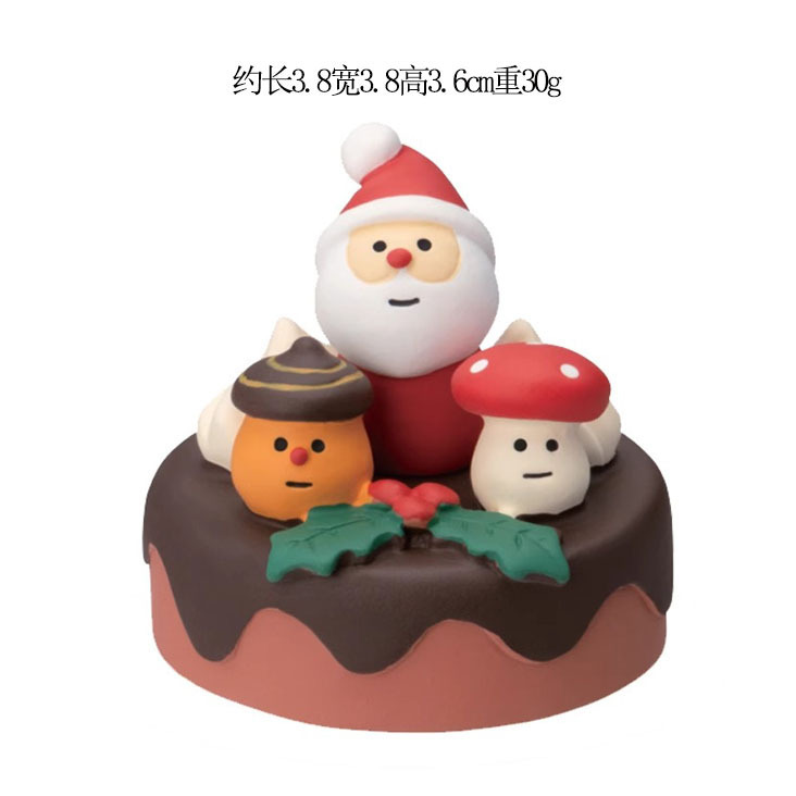 クリスマス装飾日本の猫フィギュアブラインドボックスギフトクリスマスツリー老人そり DIY 樹脂工芸品装飾品|undefined