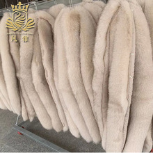 厂家批发真毛供应奶茶色狐狸毛领羽绒服棉服派克服专用大毛领可做